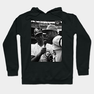 Ernie Banks interviewing Roberto Clementè halftone Hoodie